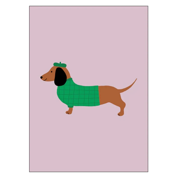 Poster Maren Gross Dachschund 50x70 cm-0