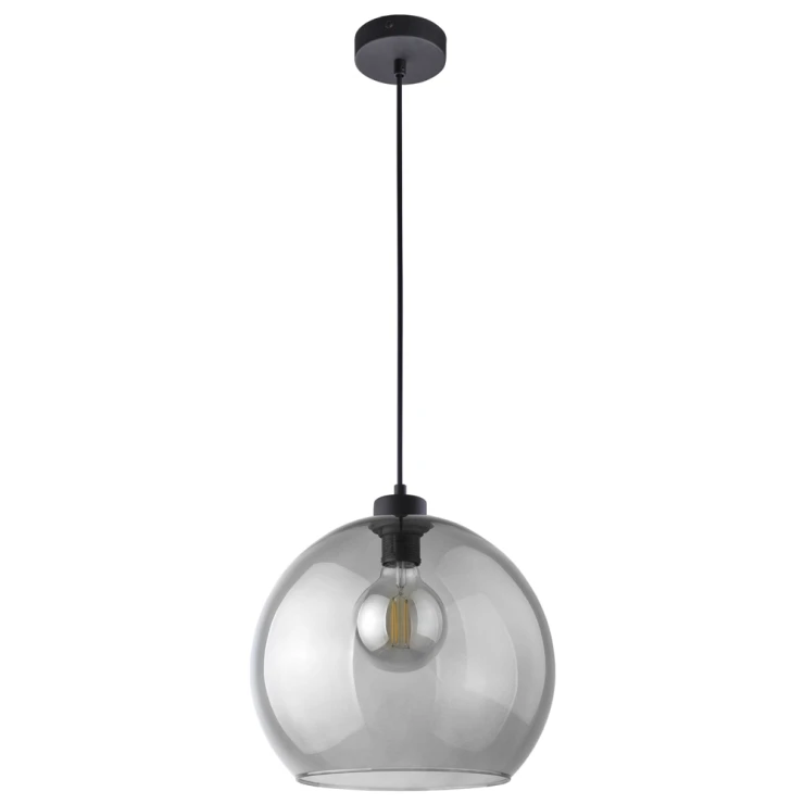 Hængende Lampe Flamma Transparent Grafit Glat-0