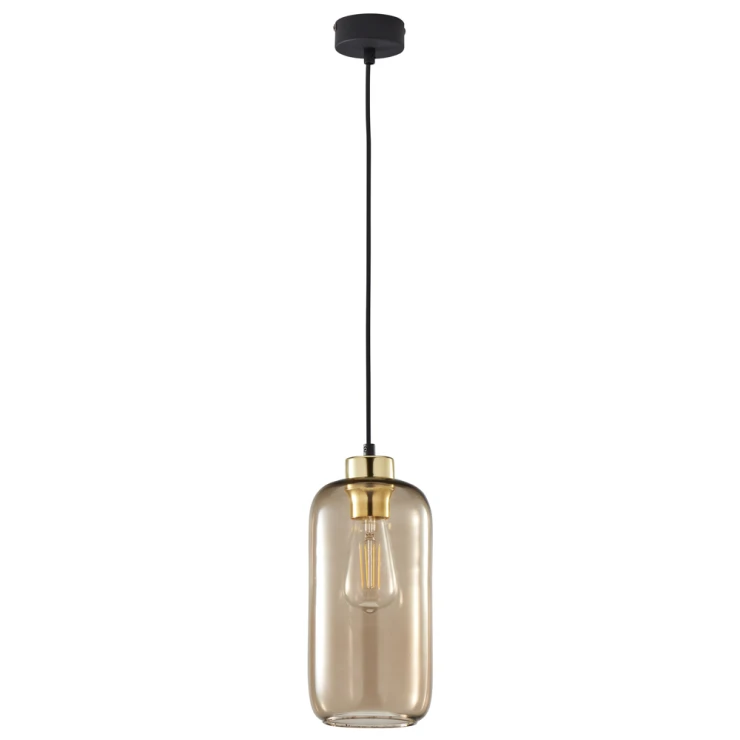 Hængende Lampe Polo Transparent Brun Glat-0