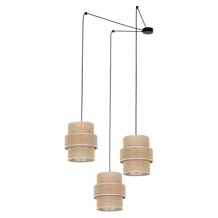 Hængende Lampe Luma 3 Brun Mat 210 cm-0