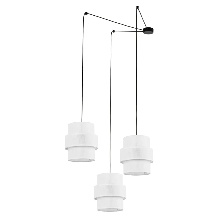 Hængende Lampe Luma 3 Hvid Mat 210 cm-0