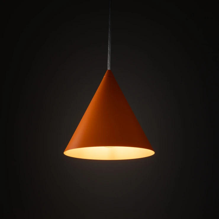 Hængende Lampe Seattle Orange Mat Ø 19 cm-0