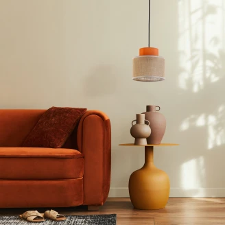 Hængende Lampe Aria Duo Orange Mat Ø 20 cm-2