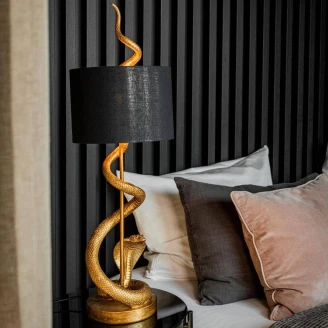 Werner Voss Bordlampe Slange <strong>Urban Jungle</strong>  Guld, Sort Blank