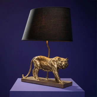 Werner Voss Bordlampe Tiger Urban Jungle Guld, Sort Blank