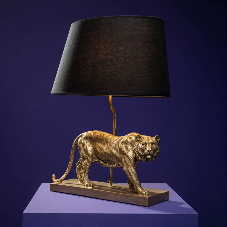 Werner Voss Bordlampe Tiger Urban Jungle Guld, Sort Blank-0