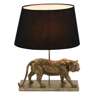 Werner Voss Bordlampe Tiger Urban Jungle Guld, Sort Blank