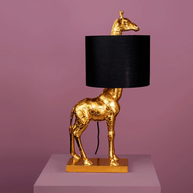 Werner Voss Bordlampe Giraf Urban Jungle Guld, Sort Blank-0