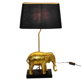 Werner Voss Bordlampe Elefant Urban Jungle Sort, Guld Blank-2