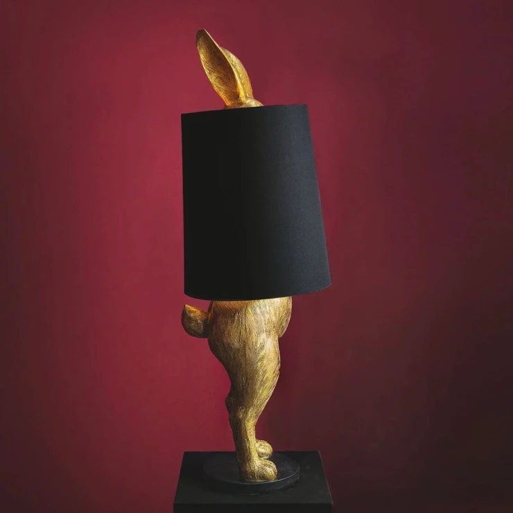 Werner Voss Gulvlampe Hiding Rabbit® Guld, Sort Blank-1