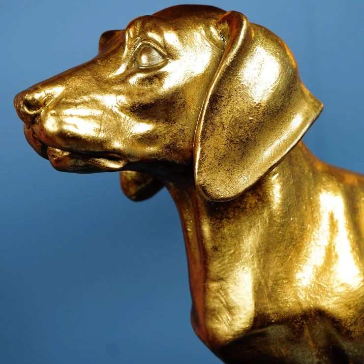 Werner Voss Bordlampe Gravhund Guld, Sort Blank-1