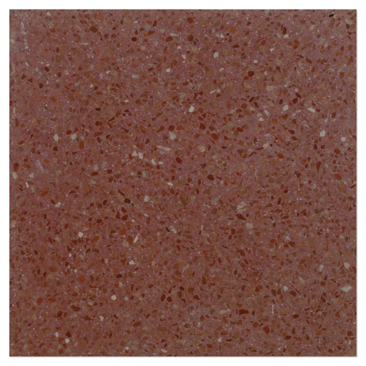 Terrazzo Graniglia Rosso Prugna Mat 20x20 cm-0