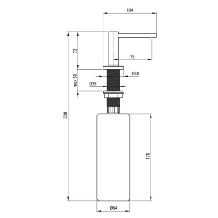 Vaskemiddelpumpe Aster Grå Titanium Mat-1