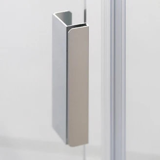 Brusehjørne med Foldebrusedør <strong>Kerria Plus</strong>  70 + 80 cm Krom Blank