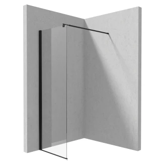 Brusehjørne med Hængslet Brusedør <strong>Kerria Plus</strong> 100 + 70 cm Sort Mat