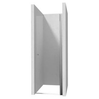 Brusehjørne med Drejelig Brusedør <strong>Kerria Plus</strong>  90 + 70 cm Krom Blank