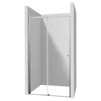 Brusehjørne med Bruseskydedør <strong>Kerria Plus</strong>  100 + 70 cm Krom Blank