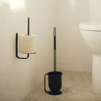 Toiletpapirholder til Reserveruller Rimini 23 cm Sort