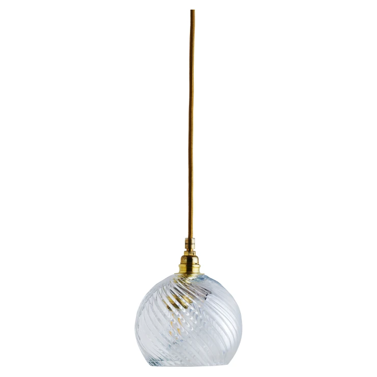 Ebb & Flow Hængelampe S Rowan Crystal Virvel Transparent, Guld-0