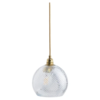 Ebb & Flow Hængelampe M Rowan Crystal Virvel Transparent, Guld-2