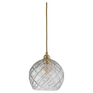 Ebb & Flow Hængelampe M Rowan Crystal Transparent, Guld