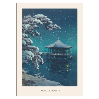 Poster Tsuchiya Koitsu Snow at Ukimido 50x70 cm-2