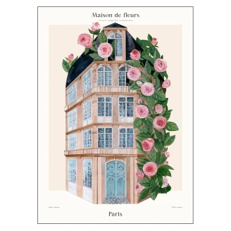 Poster PSTR Studio Matos Maison de fleurs Paris 50x70 cm-2