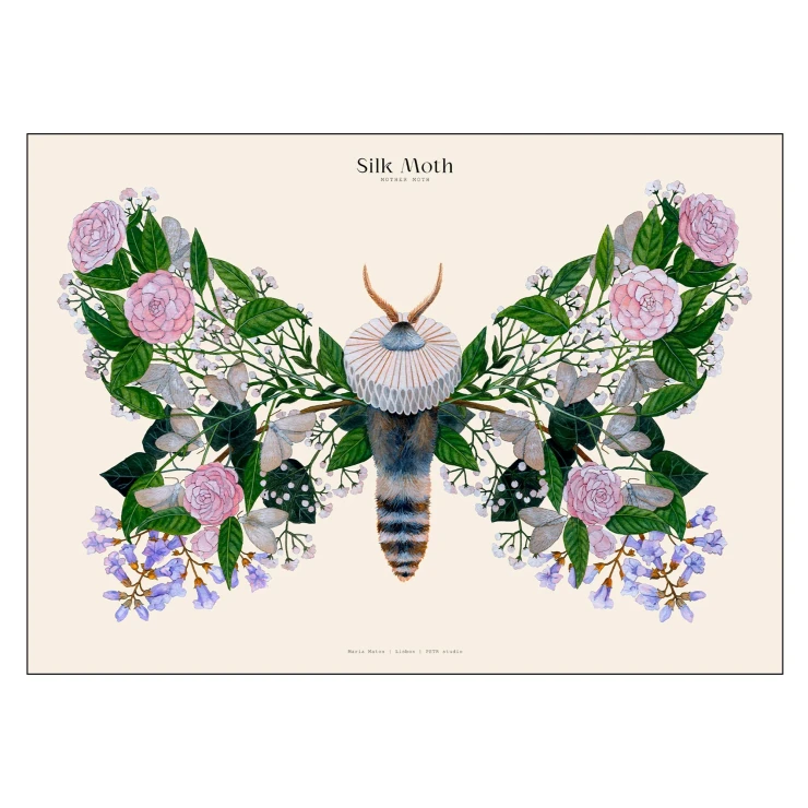 Poster PSTR Studio Matos Silk Moths no. 12 30x40 cm-0