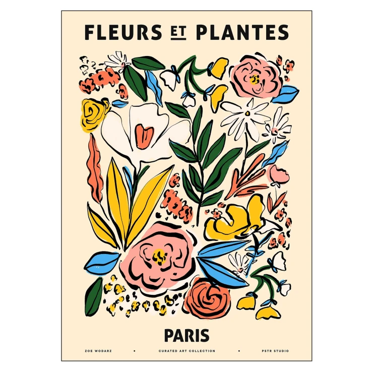 Poster PSTR Studio Zoe Fleurs et Plantes Paris 30x40 cm-0