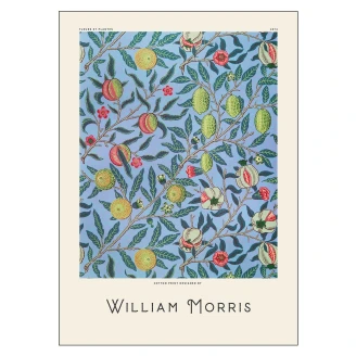 Poster William Morris Fruits on Blue 50x70 cm