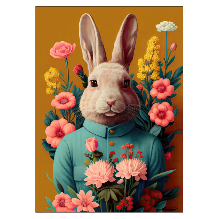 Poster Treechild Mr Easter Bunny 30x40 cm-0