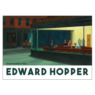 Poster Edward Hopper Nighthawks 70x100 cm-2