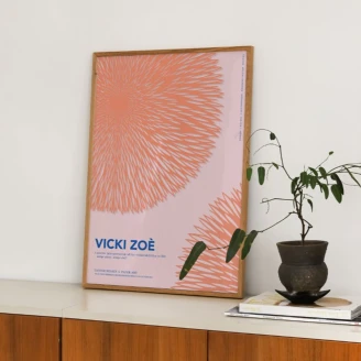 Poster <strong>VICKI ZOÉ</strong>  Flower Salmon Rose 30x40 cm