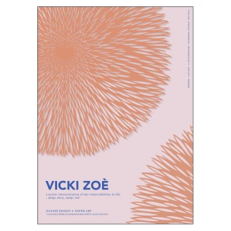 Poster VICKI ZOÉ Flower Salmon Rose 50x70 cm-2