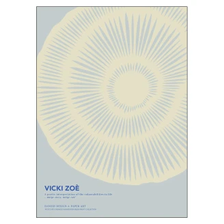 Poster VICKI ZOÉ The Uniqueness of you Light Blue Cream 30x40 cm-2