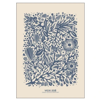 Poster VICKI ZOÉ Blue Spring Florals 30x40 cm-2