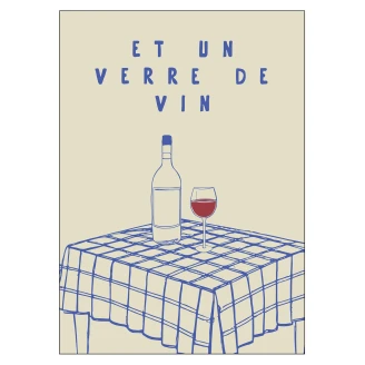 Poster Permild & Rosengreen Et Un Verre de Vin 50x70 cm-2