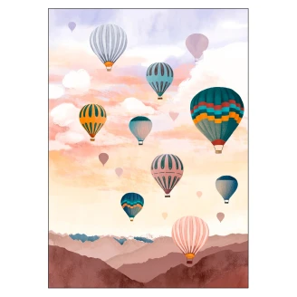 Poster Goed Blauw Airballoon Sky 30x40 cm-2