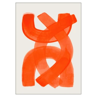 Poster Ejaaz Haniff Orange Strokes 50x70 cm