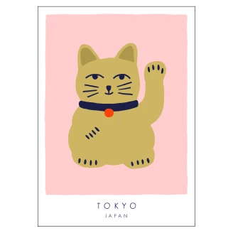 Poster Maren Gross Maneki Neko A Lucky Cat 30x40 cm-2