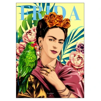 Poster Frida Kahlo Parrot 50x70 cm-2