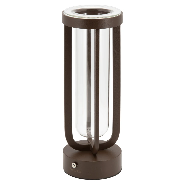 Bordlampe/Vase Florence Ljus Brun Mat-0