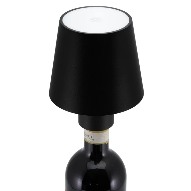 Flaske Lampe Paris Ljus Sort Mat-0