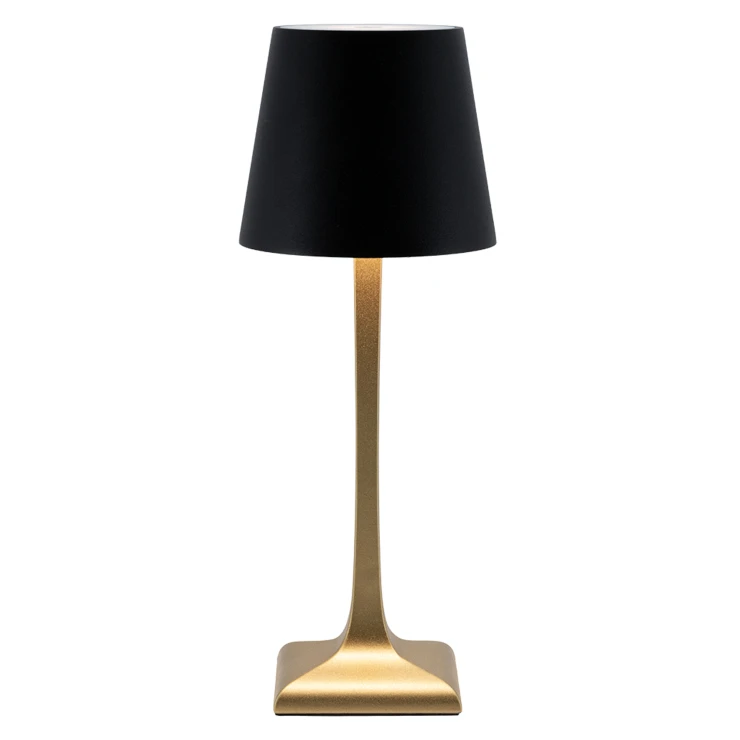 Bordlampe Roma Ljus Sort, Guld Mat-0