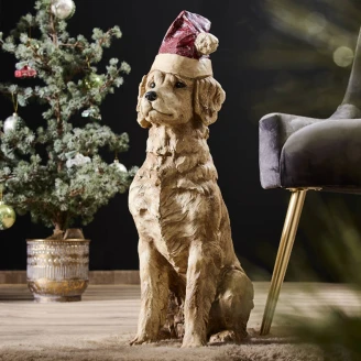 Werner Voss Figurine <strong>Santa Dog</strong>  Brun Mat