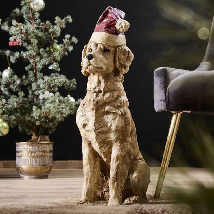 Werner Voss Figurine Santa Dog Brun Mat-0