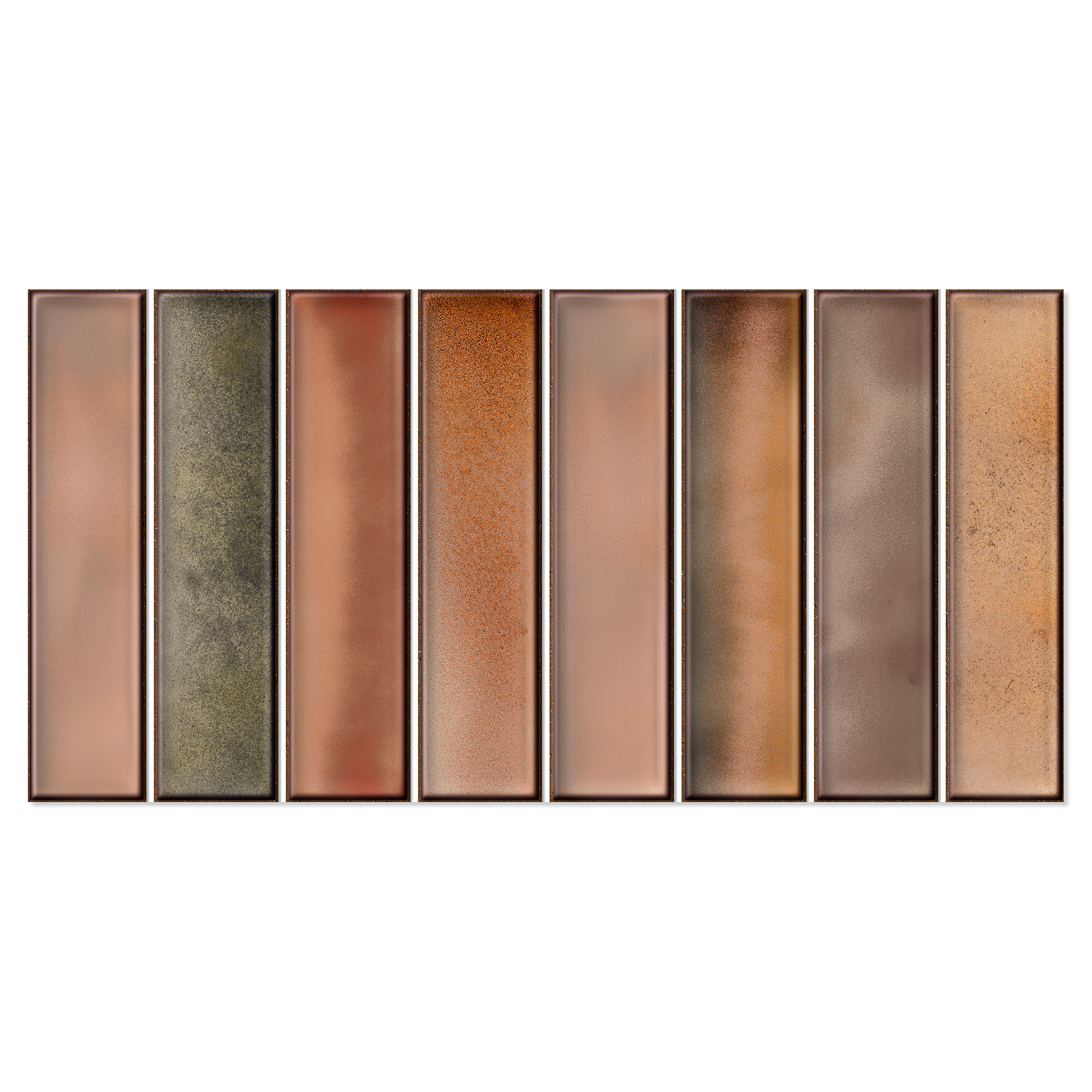 Vægflise Chromat Rød Mix Blank 15x30 cm | Hill Ceramic®