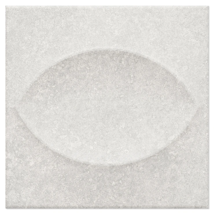 Vægflise Orbital Hvid Mat-Relief 15x15 cm-1