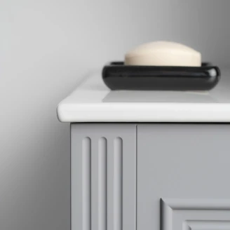 Underskab <strong>Wellington</strong>  Mørkegrå Mat 60 cm med Vask Hvid Blank