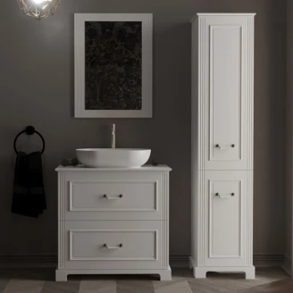 Underskab Wellington Hvid Mat 80 cm med Bordplade Hvid Mat